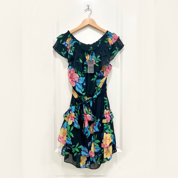 LAUREN RALPH LAUREN Floral Georgette Off THe Shoulder Dress - Picture 2 of 11
